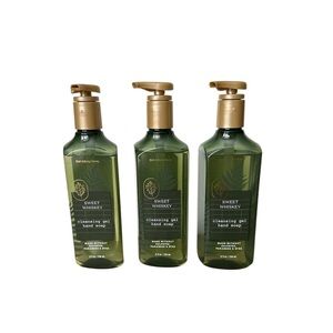 Bath & Body Works Sweet Whiskey (Amber, Vanilla) Cleansing Gel Hand Soap x3